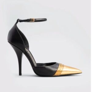 Metallic Cap-Toe D'orsay Pumps